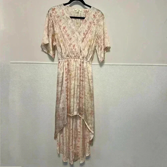 Andree Women’s Dress, Size S, Orange & Cream High low - Picture 1 of 8